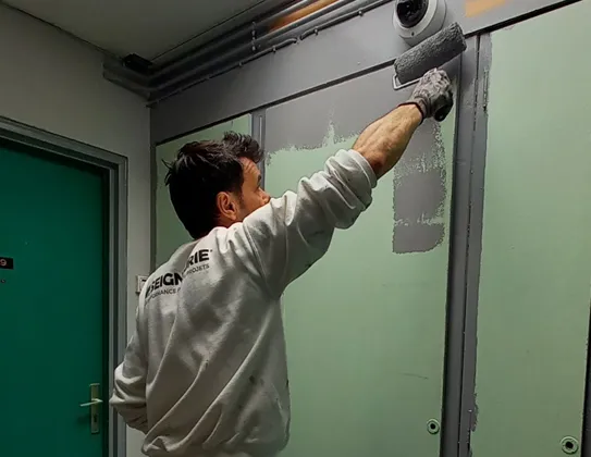 Peinture intérieure réalisée au rouleau
